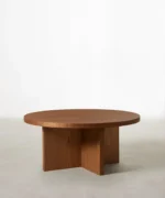 Table basse ronde en bois Takaya (80 cm) – Image 2